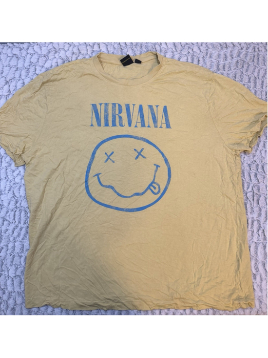 Primark Other - Nirvana Smiley Face Graphic T-Shirt 2XL Rock & Pop Band Tee Music Industry